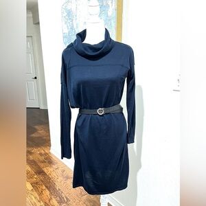 Sweater Dress, Navy Blue with Long Sleeve. Size M